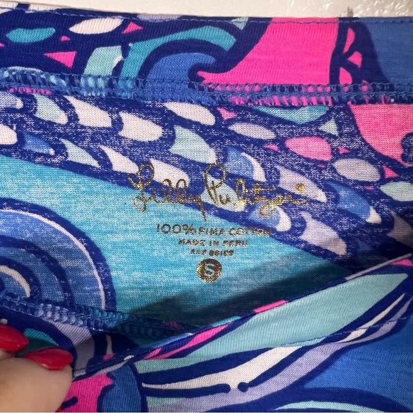 LILLY PULITZER boatneck top gold buttons - Picture 2 of 5